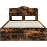 Krevetna konstrukcija s ladicama Dimljeni hrast 120 x 200 cm Smeđa 206 x 123 x 90 cm | Shoptok.si
