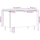 vidaXL Omarica za gramofonske plošče siva sonoma 74,5x38x48cm inž. les | Shoptok.si
