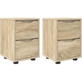  Noćni ormarići s ladicama 2 pcs Sonoma hrast 30,5 x 30 x 43 cm | Eponuda.ba