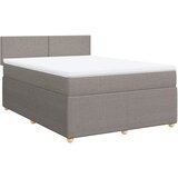 Maison Chic Box spring postelja - Vzmetna postelja z vzmetnico taupe 140x190 cm blago SL11524, (21881929) | Shoptok.si