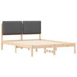  Posteljni okvir z oblazinjenim vzglavjem z vzglavjem Temno siva, (5000101410) | Shoptok.si