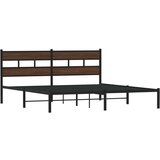  Okvir kreveta bez madraca s uzglavljem boja hrasta 183x213 cm | shoptok.hr