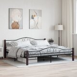 Furnova Posteljni okvir črn kovinski 200x200 cm, (21931454) Cene