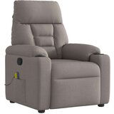 vidaXL Masažni naslonjač od tkanine smeđesivi | shoptok.hr