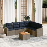 vidaXL 7-dijelni set vrtnih sofa od poliratana s jastucima sivi | shoptok.hr