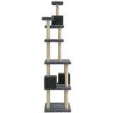 vidaXL Penjalica za mačke sa stupovima za grebanje tamnosiva 188 cm | shoptok.hr