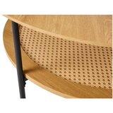 Unique Furniture Okrogla klubska mizica v hrastovem dekorju v naravni barvi ø 80 cm Pensacola – | Shoptok.si