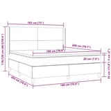 Krevet box spring s madracem LED tamnozeleni 180x200 cm baršun | shoptok.hr