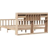 Krevet s regalom za knjige bez madraca 180x200 cm od borovine | shoptok.hr