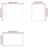  Zidni kuhinjski ormarić Zidne Umjetnički hrast 50 x 31 x 40 cm | shoptok.hr