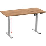 MID.YOU Pisalna Miza E-lona, Barva Hrasta, Srebrna, 110x50cm | Shoptok.si