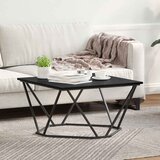  Kava Stol Crni hrast 80 x 80 x 45 cm Inženjerska drva i čelik | Eponuda.com