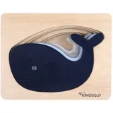 Lesena otroška sestavljanka Whale