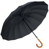 Veliki automatski kišobran s navlakom za ruke, 24-rebrasti, crni, 115 cm | shoptok.hr