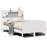  s regalom z knjige bez madraca bijeli 135x190cm borovina | shoptok.hr