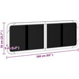  Uzglavlje s uzglavljem Crna 160 x 55 x 3 cm Ratan | shoptok.hr