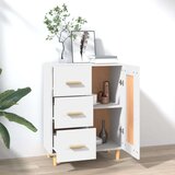  Komoda bela 69,5x34x90 cm konstruiran les, (20653919) | Shoptok.si