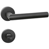 Lienbacher Garnitura kljuke za WC vrata Metro Black Line (Glava z zarezo/oliva, Nerjavno jeklo) | Shoptok.si