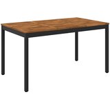  Stol za večeru u vrtu Prirodna i crna 141 x 80,5 x 75 cm | shoptok.hr