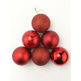 Home deco plastična kuglica/ crvena 8 cm 24 kom | shoptok.hr
