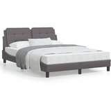 vidaXL Okvir za krevet s uzglavljem sivi 140x200 cm od umjetne kože | shoptok.hr