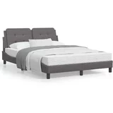 vidaXL Okvir za krevet s uzglavljem sivi 140x200 cm od umjetne kože