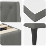  Okvir kreveta s madracem Tamno siva 90 x 190 cm Baršun | shoptok.hr