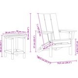 vidaXL 3-delni vrtni lounges set Beli HDPE | Shoptok.si