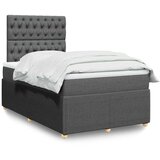  Krevet box spring s madracem tamnosivi 120 x 190 cm tkanina | shoptok.hr