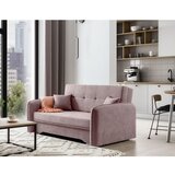 ELTAP Rožnata raztegljiva/s prostorom za shranjevanje sedežna garnitura iz šenilje 155 cm Laine – | Shoptok.si