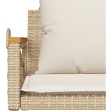  Klupa za ljuljanje s jastucima bež 63x62x40 cm od poliratana | Eponuda.com