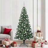 vidaXL Umjetna preddekorirana božićna jelka med 300 LED Zelena 210 cm | Shoptok.si