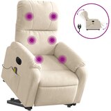 Maison Chic Električni masažni naslanjač - Relax naslanjač bež mikrovlakna, (22061510) | Shoptok.si