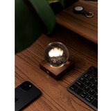Gingko Tamno smeđa LED stolna lampa od punog oraha s mogućnosti zatamnjivanja sa staklenim sjenilom (visina 12 cm) Amber – | shoptok.hr