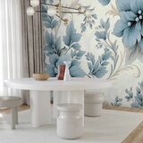  Foto tapeta - Turquoise Flowers in Retro Ambience - Floristic Ornaments 350x256 | shoptok.hr