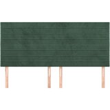  Posteljno vzglavje 4 kosa temno zelen 80x5x78/88 cm žamet, (20953294) | Shoptok.si