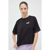 Puma Bombažna kratka majica črna barva | Shoptok.si