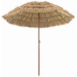 vidaXL Suncobran za plažu Smeđa Ø 206 x 209.5 cm Čelik | shoptok.hr