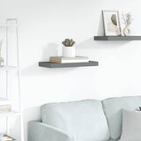  Plutajuća zidna polica visoki sjaj siva 50 x 23 x 3,8 cm MDF | shoptok.hr