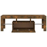 TV ormarić s LED svjetlima boja dimljenog hrasta 120x35x40 cm | shoptok.hr