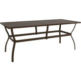  Vrtni stol smeđi 190 x 80 x 72 cm čelični | shoptok.hr
