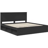  Konstrukcija postelje Črna 200 x 200 cm Masivno borovo les, (5000104013) | Shoptok.si