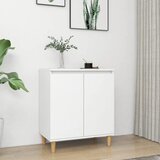 vidaXL Komoda z lesenimi nogami bela 60x35x70 cm iverna plošča Cene