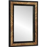 Zidno ogledalo Crna i smeđa 70 x 2 x 70 cm Čvrsto drvo akacije | shoptok.hr