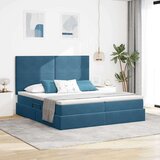  Postelja s shranjevanjem Temno modra 180 x 200 cm Žamet, (5000101315) | Shoptok.si