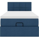  Otomanski okvir kreveta s madraca plavi 90x190cm od tkanine | shoptok.hr