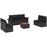  8-dijelni set vrtnih sofa s jastucima bež od poliratana | shoptok.hr