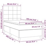 Box spring postelja z vzmetnico črn 90x190 cm žamet, (20792228) | Shoptok.si