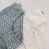  Lunilou - Gaćice za djevojčice s prugama, Silver Blue/Off White, 2 kom | shoptok.hr