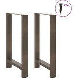  Noge za barsko mizo iz naravnega jekla 2 kosa 60 x (90-91) cm jeklo | Shoptok.si